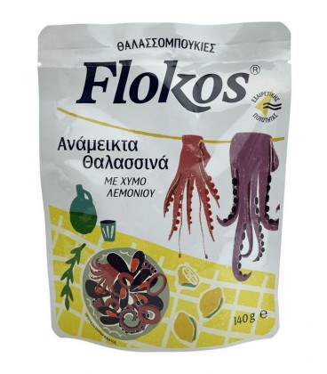 ΦΛΟΚΟΣ ΦΑΚΕΛΟΣ ΑΝΑΜΕΙΚΤΑ ΘΑΛΑΣΣΙΝΑ ΜΕ ΧΥΜΟ ΛΕΜΟΝΙΟΥ 10X140gr