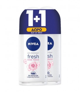 NIVEA DEO ROLL-ON ΓΥΝ.FRESH ROSE TOUCH 50ml 6X 1+1
