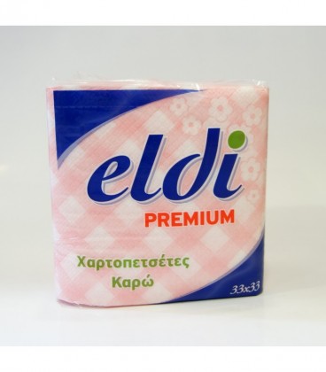 ELDI ΧΑΡΤ/ΤΕΣ PREMIUM ΚΑΡΩ ΚΟΚΚΙΝΕΣ 33X33 70Φ Χ32 ΤΜΧ/Χ 50 ΤΜΧ
