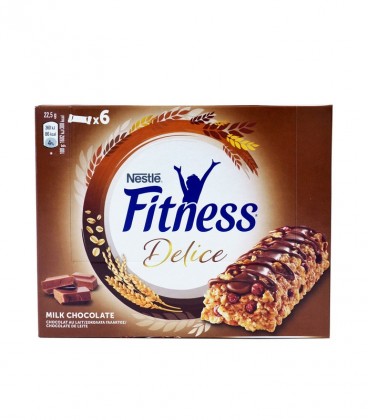 FITNESS BARS DELICE ΣΟΚ.ΓΑΛΑΚΤΟΣ 18Χ(6Χ22.5gr)