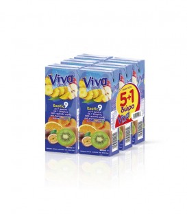 VIVA FRESH EXOTIC ΦΥΣΙΚΟΣ ΧΥΜΟΣ 250ml (5+1 ΔΩΡΟ) 4Χ6pack