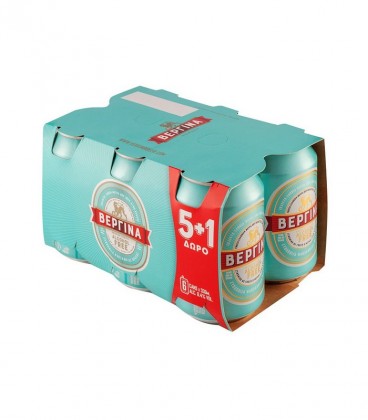 ΒΕΡΓΙΝΑ ΜΠΥΡΑ ΚΟΥΤΙ ΧΩΡΙΣ ΑΛΚΟΟΛ 330ml 4Χ6pack 5+1 ΔΩΡΟ