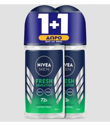NIVEA DEO ROLL-ON ΑΝΔΡ. FRESH SENSATION 50ml 6X 1+1