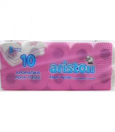 ARISTON ΧΑΡΤΙ ΥΓΕΙΑΣ 10 ΡΟΛΑ 90gr 3Φ ΑΡΩΜΑΤΙΚΟ Χ8
