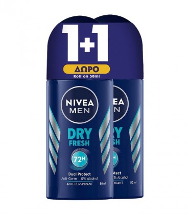 NIVEA DEO ROLL-ON ΑΝΔΡ.DRY FRESH 50ml 6X 1+1