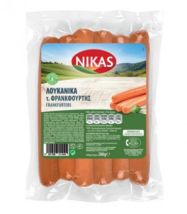 ΝΙΚΑΣ ΛΟΥΚΑΝΙΚΑ ΦΡΑΝΚΦΟΥΡΤΗΣ 10Χ280gr