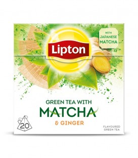 LIPTON ΤΣΑΪ ΠΡΑΣΙΝΟ MATCHA&GINGER ΠΥΡΑΜΙΔΑ 6Χ(20Χ1.5gr)