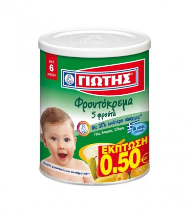 ΓΙΩΤΗΣ ΦΡΟΥΤΟΚΡΕΜΑ 5 ΦΡΟΥΤΑ 12Χ300gr -0.50€