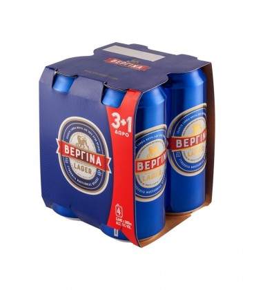 ΒΕΡΓΙΝΑ ΜΠΥΡΑ ΚΟΥΤΙ 500ml 6Χ4pack 3+1 ΔΩΡΟ