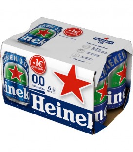 HEINEKEN ΜΠΥΡΑ 0.0% ΑΛΚΟΟΛ ΚΟΥΤΙ 330ml 4Χ6pack -1€