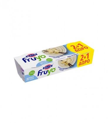 ΦΑΓΕ FRUYO 0% ΒΑΝΙΛΙΑ 3Χ150gr 4X 2+1 ΔΩΡΟ