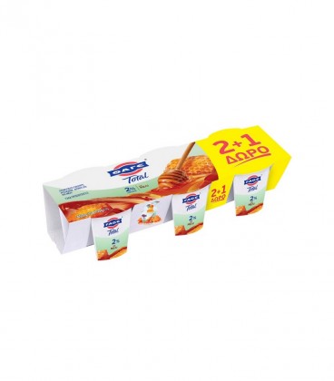 ΦΑΓΕ TOTAL 2% ΜΕΛΙ 3Χ150gr 4X 2+1 ΔΩΡΟ