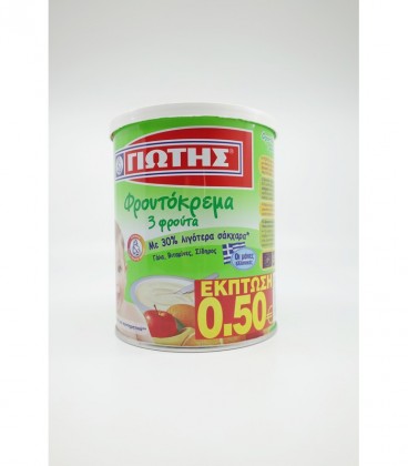 ΓΙΩΤΗΣ ΦΡΟΥΤΟΚΡΕΜΑ 3 ΦΡΟΥΤΑ 12Χ300gr -0.50€