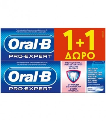 ORAL-B PRO EXPERT ΟΔΟΝΤΟΚΡΕΜΑ SENSITIVE PROTECT 2X75ml 1+1 ΔΩΡΟ Χ12