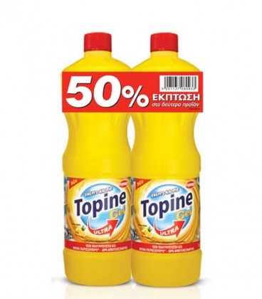 ΕΥΡΗΚΑ TOPINE GEL ΧΛΩΡΙΟ ΛΕΜΟΝΙ 6X(2X750ml) το 2ο -50%