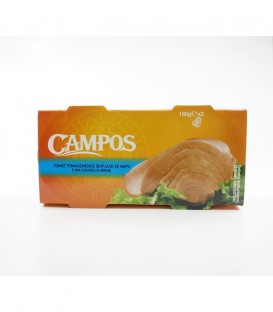 CAMPOS ΤΟΝΟΣ ΤΕΜΑΧΙΣΜΕΝΟΣ SKIPJACK ΣΕ ΝΕΡΟ 24X (2X160gr)