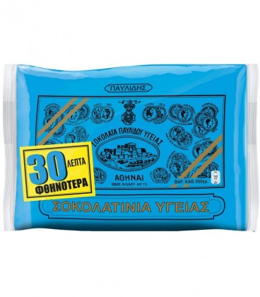 ΠΑΥΛΙΔΗΣ ΣΟΚΟΛΑΤΑΚΙΑ ΥΓΕΙΑΣ ΜΙΝΙ 18X350gr -0,30€