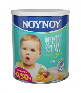 ΝΟΥΝΟΥ ΦΡΟΥΤΟΚΡΕΜΑ 5 ΦΡΟΥΤΑ 12X300gr -0.50€