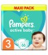 PAMPERS ACTIVE BABY MAXI PACK No3 6-10kg 66T X3