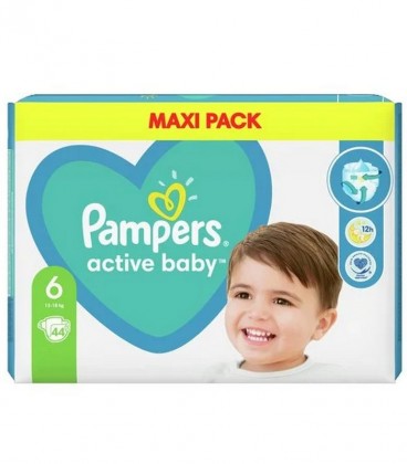 PAMPERS ACTIVE BABY MAXI PACK No6 13-18kg 44T X2