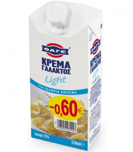 ΦΑΓΕ ΚΡΕΜΑ ΓΑΛΑΚΤΟΣ LIGHT 15% ΛΙΠ. 24Χ330ml -0.60€