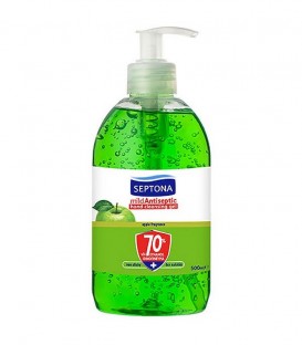 SEPTONA ΗΠΙΟ ΑΝΤΙΣΗΠΤΙΚΟ GEL ΧΕΡΙΩΝ ΠΡΑΣΙΝΟ ΜΗΛΟ 12Χ500ml