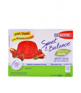 ΓΙΩΤΗΣ SWEET&BALANCE ΦΡΟΥΙ ΖΕΛΕ ΦΡΑΟΥΛΑ STEVIA 20Χ20gr