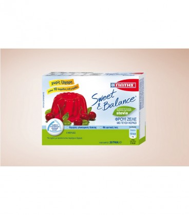 ΓΙΩΤΗΣ SWEET&BALANCE ΦΡΟΥΙ ΖΕΛΕ ΚΕΡΑΣΙ STEVIA 20Χ20gr