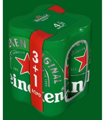 HEINEKEN ΜΠΥΡΑ ΚΟΥΤΙ 330ml 3+1 ΔΩΡΟ 6X4pack