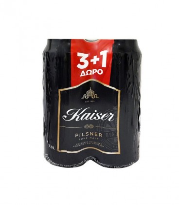 KAISER ΜΠΥΡΑ ΚΟΥΤΙ 500ml 3+1 6Χ4pack