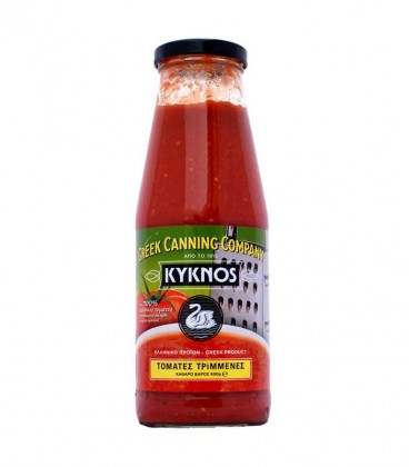 ΚΥΚΝΟΣ ΤΟΜΑΤΕΣ ΤΡΙΜΜΕΝΕΣ ΓΥΑΛΙΝΟ ΒΑΖΟ 12Χ680gr