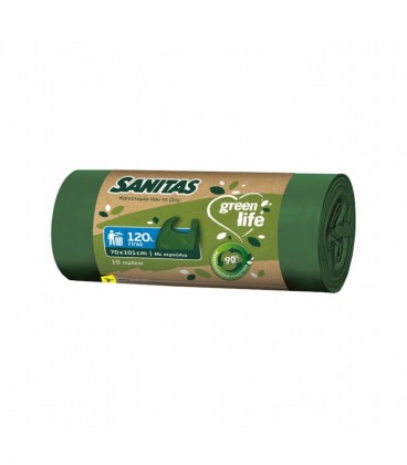 SANITAS ΣΑΚΟΥΛΕΣ ΑΠΟΡ/ΤΩΝ 70Χ101 10T GREEN LIFE 120L ΜΕ ΛΑΒΕΣ Χ30