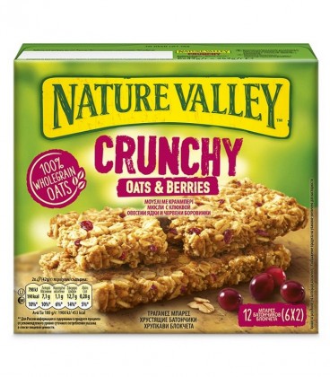 NATURE VALLEY ΜΠΑΡΕΣ ΜΟΥΣΛΙ ΜΕ ΚΡΑΝΜΠΕΡΙ 12X252gr (6Χ42gr)