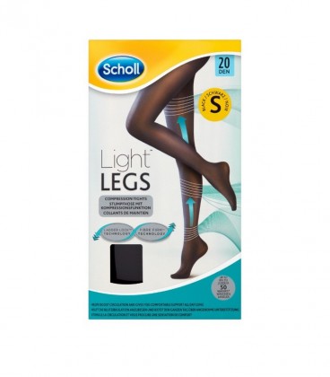 SCHOLL LIGHT LEGS 20 DEN BLACK-SMALL X 4