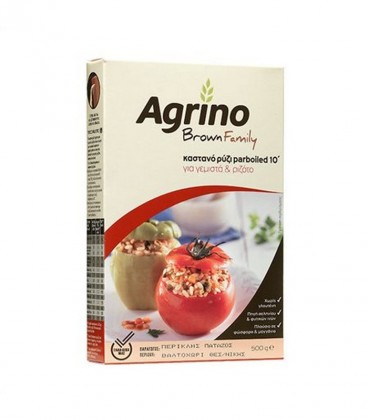 AGRINO ΡΥΖΙ BROWN FAMILY PARBOILED ΓΕΜΙΣΤΑ/ΡΙΖΟΤΟ 10' 500gr x12