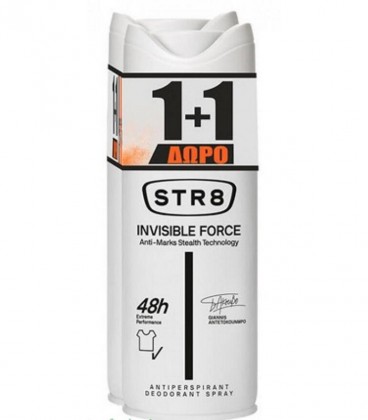 STR8 DEO SPRAY INVISIBLE FORCE 150ml 3X 1+1