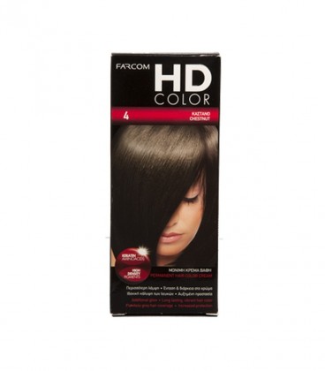 FARCOM ΣΕΤ ΒΑΦΗΣ HD No4 ΚΑΣΤΑΝΟ 45X60ml