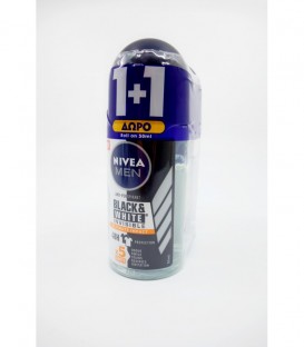 NIVEA DEO ROLL-ON ΑΝΔΡ.ULT.INVISIBLE BLACK&WHITE 50ml 6X 1+1
