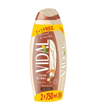 VIDAL ΑΦΡΟΛΟΥΤΡΟ ALMOND&KARITE 750ml 6X1+1