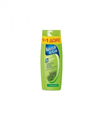 WASH & GO SHAMPOO ΛΙΠΑΡΑ 400ml 6X1+1 ΔΩΡΟ