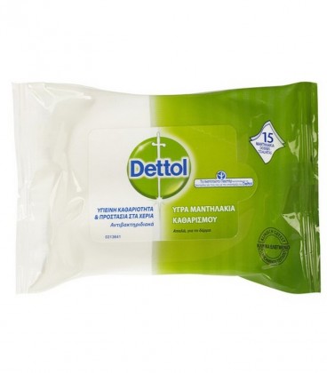 DETTOL ΑΝΤΙΒΑΚΤΗΡΙΔΙΑΚΑ ΜΑΝΤΗΛΑΚΙΑ 15Τ X12