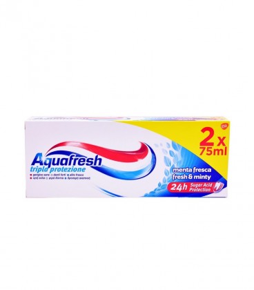AQUAFRESH ΟΔ/ΜΑ FRESH&MINTY 12X(2X75ml)