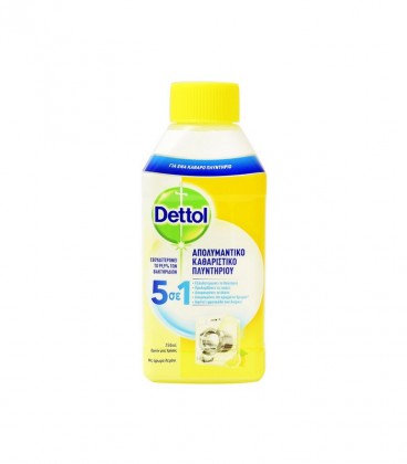 DETTOL ΥΓΡΟ ΑΠΟΛΥΜΑΝΤΙΚΟ ΠΛΥΝΤΗΡΙΟΥ ΡΟΥΧΩΝ LEMON 6Χ250ml