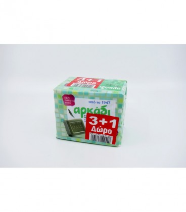 ΑΡΚΑΔΙ ΣΑΠΟΥΝΙ ΠΡΑΣΙΝΟ 18X(4Χ150gr) ΠΛΑΚΑ 3+1 ΔΩΡΟ