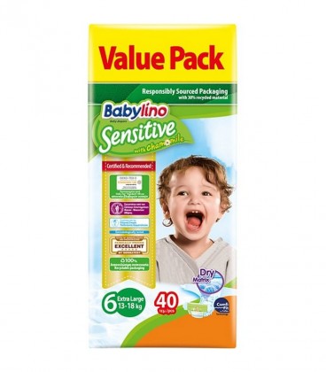 BABYLINO No6 SENSITIVE ECO 13-18kg/40Τ X4