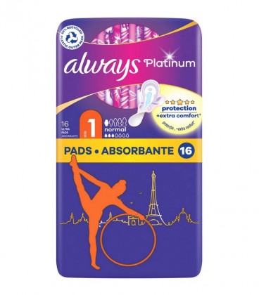 ALWAYS ΣΕΡΒΙΕΤΕΣ ULTRA PLATINUM NORMAL DUO PACK 16T X8