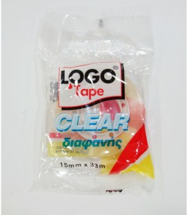LOGO TAPE 15mmΧ33m ΔΙΑΦΑΝΕΣ ΣΕΛΟΤΕΪΠ Χ10