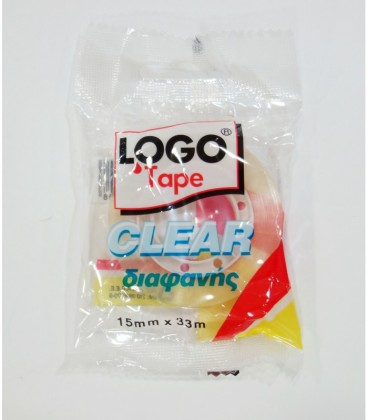 LOGO TAPE 15mmΧ33m ΔΙΑΦΑΝΕΣ ΣΕΛΟΤΕΪΠ Χ10