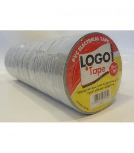 LOGO ΤΑΙΝΙΑ ΜΟΝΩΤΙΚΗ ΓΚΡΙ 20Χ19mm X10ΤΕΜ
