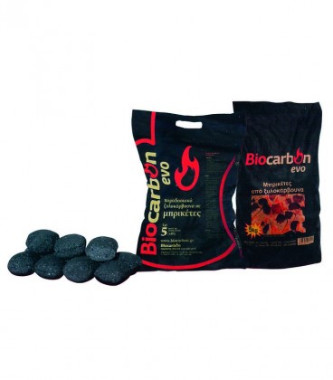 ΞΥΛΟΚΑΡΒΟΥΝΑ BIOCARBON EVO ΜΠΡΙΚΕΤΑ 5kg ΑΥΓΟΕΙΔΗΣ